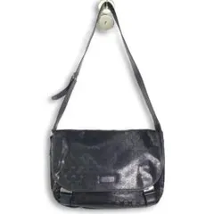 【訳あり】GUCCI グッチ GGインプリメ メッセンジャーバッグ 黒 フラップ