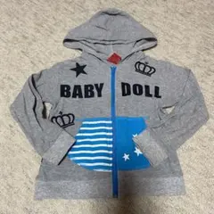 BABYDOLL パーカー グレー ブルー ベビドのサムネイル