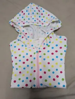 カラフル水玉フード付きベビーラッシュガード