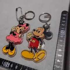 ディズニー ミッキー ミニー アクリルキーホルダーセット レトロ ヴィンテージ