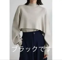 スタミキ　クロップド丈 ハイネック セーター