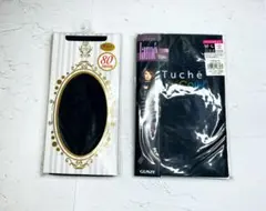 ラメタイツ×黒タイツ