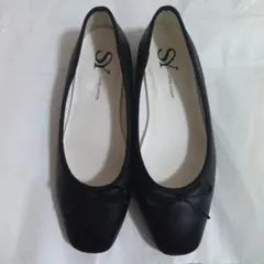 美品　UNITED ARROWS ブラックバレエシューズ 22.5cm