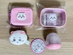 ちいかわ ぷっくりクリアミニポーチ ミニシリコンポーチ ミニがまぐち 4点セット