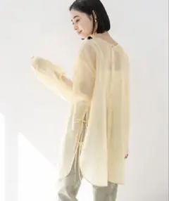 LOWRYS FARM シアースリットシャツ