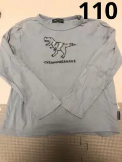恐竜ロングTシャツ　長袖カットソー　ムージョンジョン　110