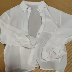 GU シアーシャツ ホワイト L