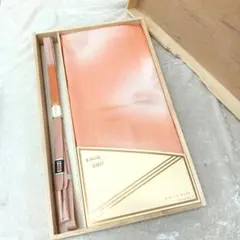 未使用 正絹 帯揚げ 帯締め 2点セット 京結び 蝶々 珊瑚色 高級