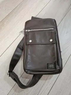 新品同様】PORTER ポーター フリースタイル ボディバッグ 06127 茶