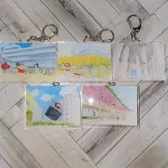 春日部市限定　クレヨンしんちゃんアクリルキーホルダー5点セット