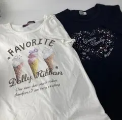女の子　半袖　トップス　Tシャツ　CROWN BANBY ラインストーン　150のサムネイル