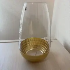 IKEA HÅGKOMST ガラス製フラワーベース ゴールドのサムネイル