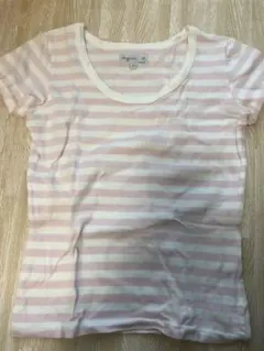 Tシャツ　アニエスベー ボーダーtシャツ　ピンク