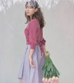 バックリボンVネックカーディガン　31 Sons de modeのサムネイル