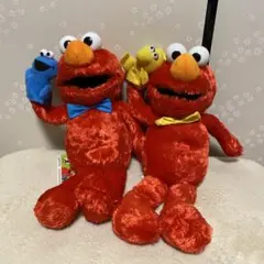 セサミストリート　パペット　ぬいぐるみ　エルモ　クッキーモンスター　ビッグバード