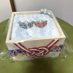 ハンドメイド　和風　リングピロー　ペアリング