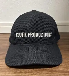 美品 COOTIE パフメッシュキャップ ブラック F スナップバック ロゴ