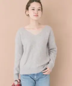 URBAN RESEARCH☆ラクーンVネックニットプルオーバー F