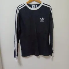 adidas 長袖カットソー ロングTシャツ　ロンT ブラック J/S