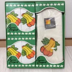 昭和レトロなプリント　キッチンタオル　おしぼり　タオルセット　日本製　綿100%