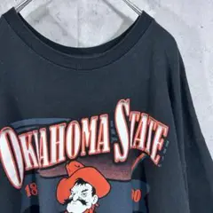 Oklahoma 【Majestic】 カレッジ 古着 Tシャツ 2XL 黒
