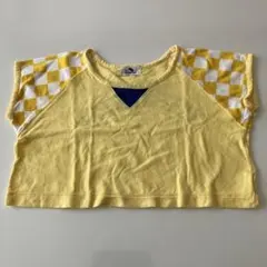 パーソンズ PERSON'S KID'S Tシャツ イエロー チェック柄 90のサムネイル
