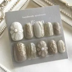 ネイルチップ 現品 オーダー 成人式 振袖 袴 お花 フラワー 卒業 入学 入園