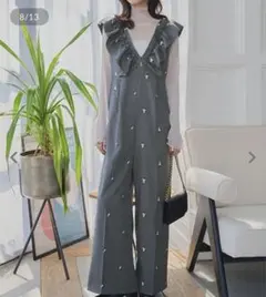 花柄　刺繍　オールインワン　サロペット　ZARA 神戸レタス　しまむら