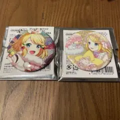 プロセカ　鏡音リン　サンリオ　グリッター缶バッチ　a28