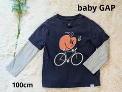 baby GAP 長袖Tシャツ ネイビー/グレー100cm