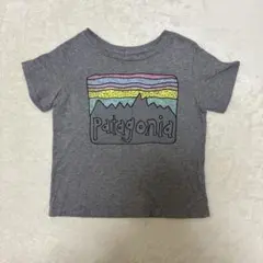 パタゴニア　半袖Tシャツ　2T 90cm ロゴT グレー　チャコール　ベビー