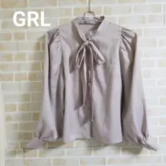 GRL ボウタイボリュームスリーブブラウス