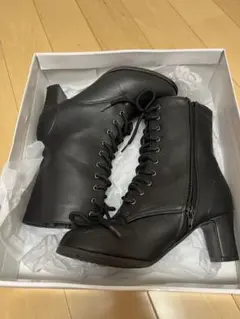 ブラックレースアップブーツ 袴用