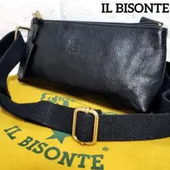 IL BISONTE イルビゾンテ クロスボディショルダーバッグ ブラック極美品