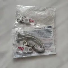 au ストラップ シルバー クリップ付き