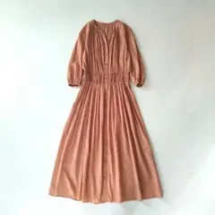 아나이 노 컬러 셔츠 원피스 개더 핀택 이너 포함 세트