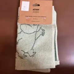 新品未使用　ムーミンアラビア フェイスタオル オーガニックコットン　スナフキン