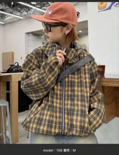 フルジップチェックシャツフードジャケット　ciaopanic typy