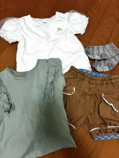 80 半袖　ショートパンツ　女の子　キッズ　まとめ