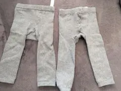 グレー タイツ レギンス 80cm 2枚セット