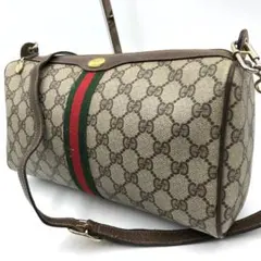 GUCCI グッチ オールド 2way ボストンバッグ シェリーライン PVC