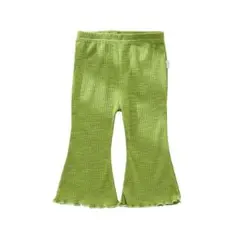 【新品】100 グリーンフレアパンツ キッズボトムス　オシャレキッズ　秋服