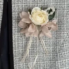 エレガントなピンク系 コサージュ ブローチ パーティ ドレス ワンピース