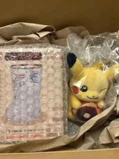 コメダ珈琲×ポケモンコラボ　長靴コップとぬいぐるみキーホルダーのセット