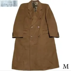 カシミヤ50%【mila schon】マキシ丈ダブルチェスターコート キャメルM