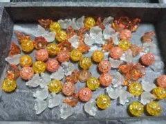 オレンジ・黄色ビーズセット 80g