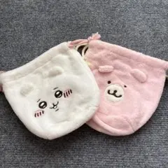 ちいかわ　くまさんポシェット　フェイス巾着　2点セット