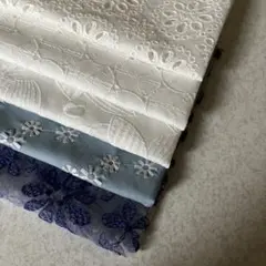 レース生地⭐︎カットクロス⭐︎ルジャンタン⭐︎華やか⭐︎刺繍生地⭐︎まとめ売り⭐︎ブルー系