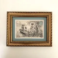 《367》アートフレーム　フランス　アンティーク　ポストカード額装品