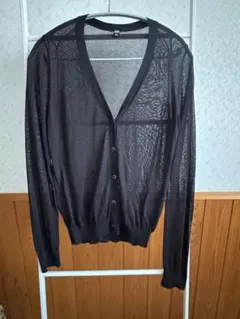 【UNIQLO】ユニクロ ライトVネックカーディガン 黒 Ｌ